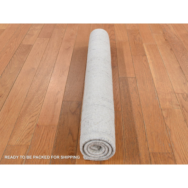 2'10" x 3'2" New Hand Loomed Ivory Wool Rectangle Oriental Rug - MOA10287548