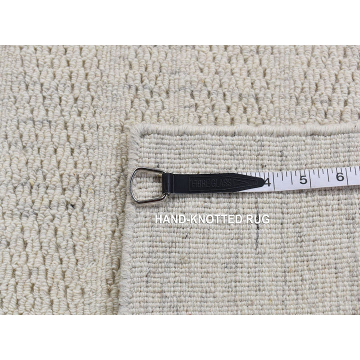 2'10" x 3'2" New Hand Loomed Ivory Wool Rectangle Oriental Rug - MOA10287548