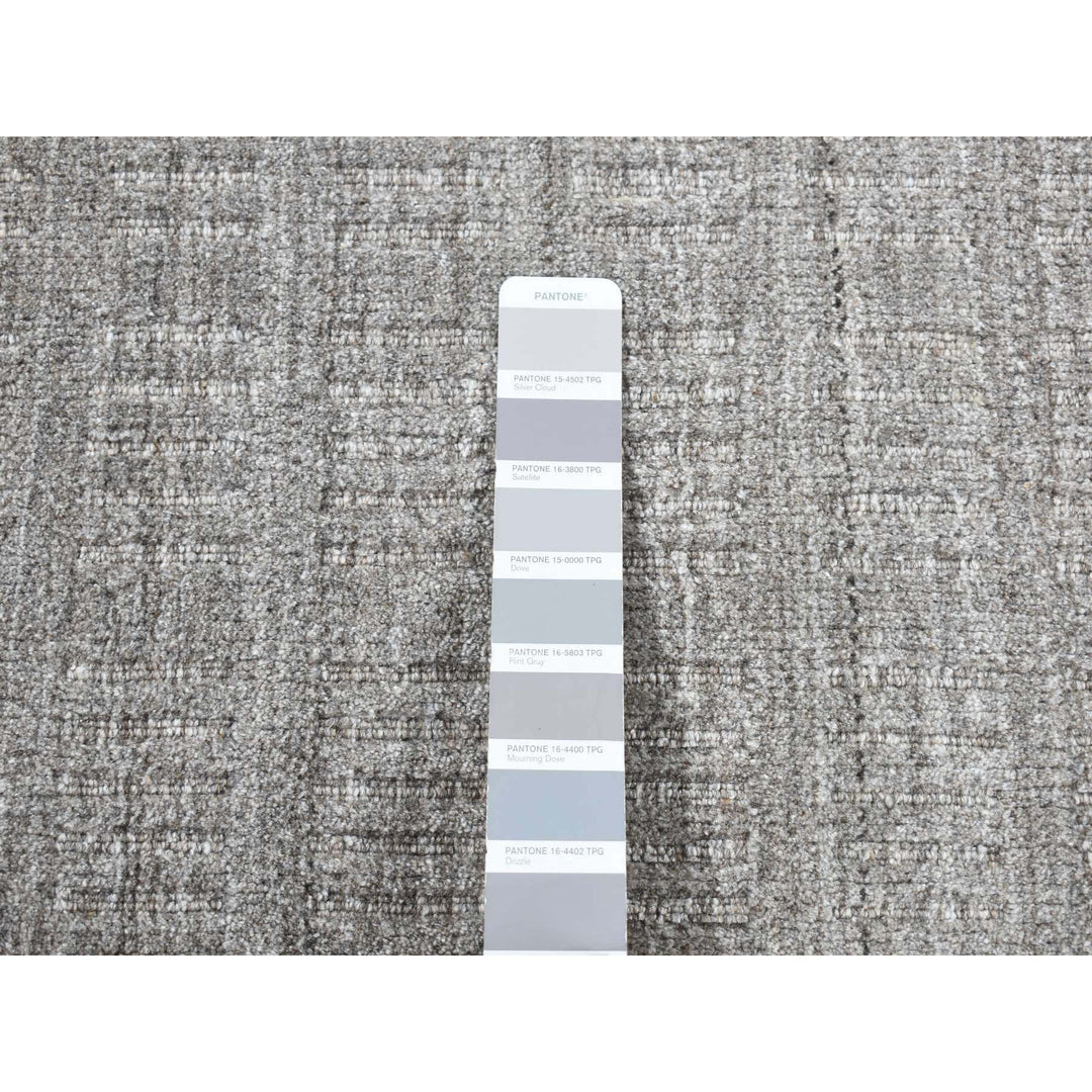 2'0" x 3'0" New Hand Loomed Grey Wool Rectangle Oriental Rug - MOA10287825