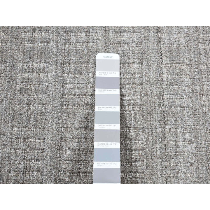 2'0" x 3'0" New Hand Loomed Grey Wool Rectangle Oriental Rug - MOA10287825