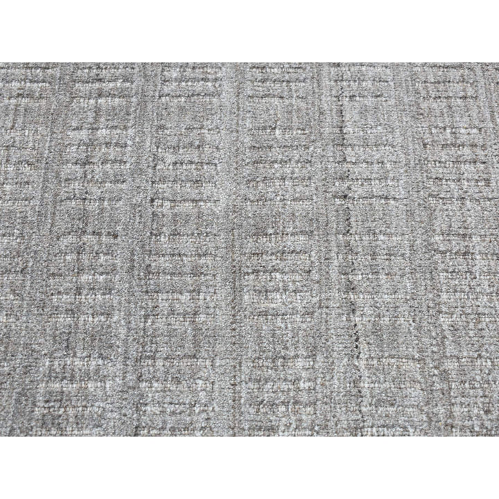 2'0" x 3'0" New Hand Loomed Grey Wool Rectangle Oriental Rug - MOA10287825