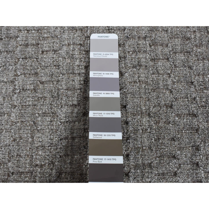 2'0" x 3'0" New Hand Loomed Grey Wool Rectangle Oriental Rug - MOA10287830