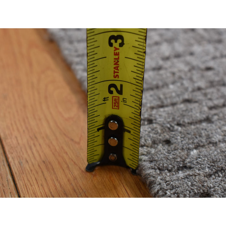 2'0" x 3'0" New Hand Loomed Grey Wool Rectangle Oriental Rug - MOA10287830