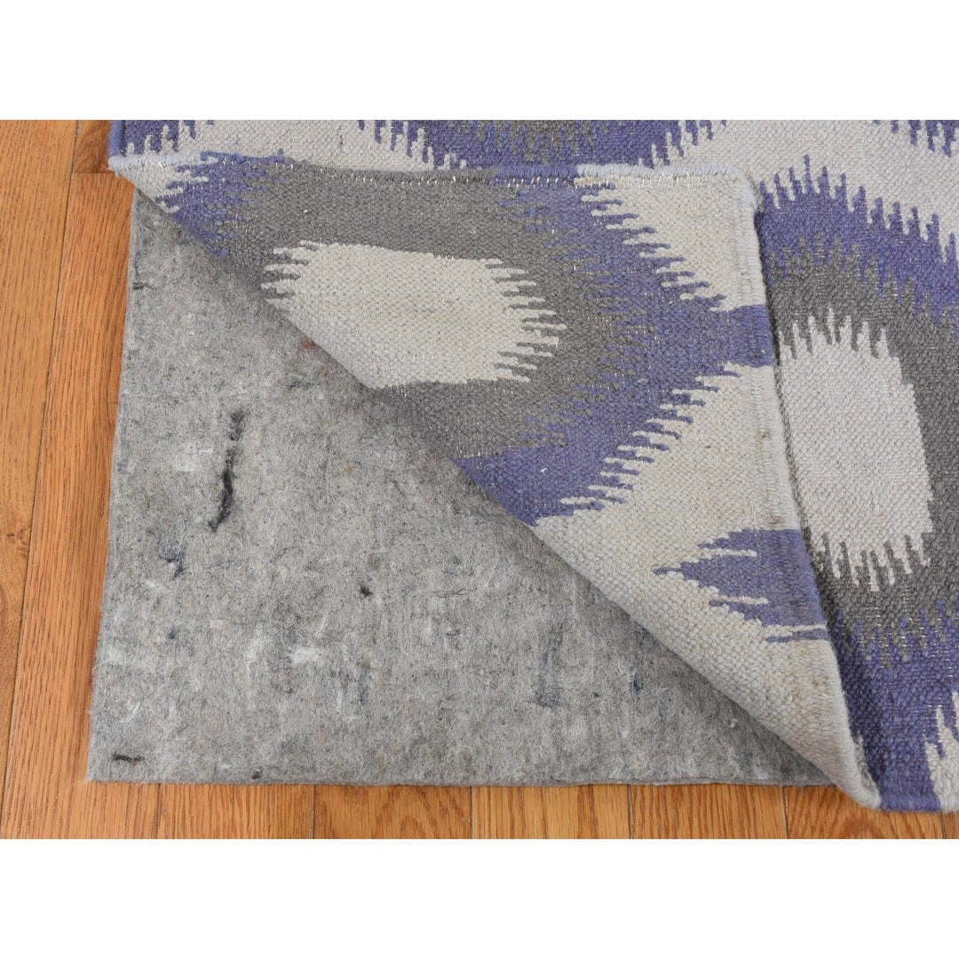 8'10" x 12'2" New Hand Woven Purple Wool Rectangle Oriental Rug - MOA10287869