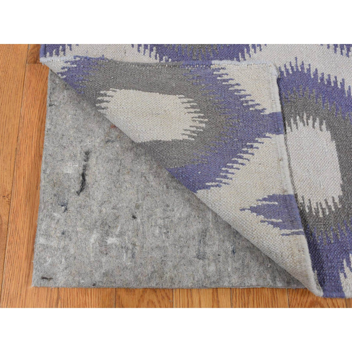 8'10" x 12'2" New Hand Woven Purple Wool Rectangle Oriental Rug - MOA10287869