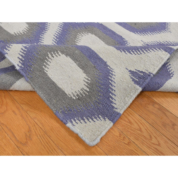 8'10" x 12'2" New Hand Woven Purple Wool Rectangle Oriental Rug - MOA10287869