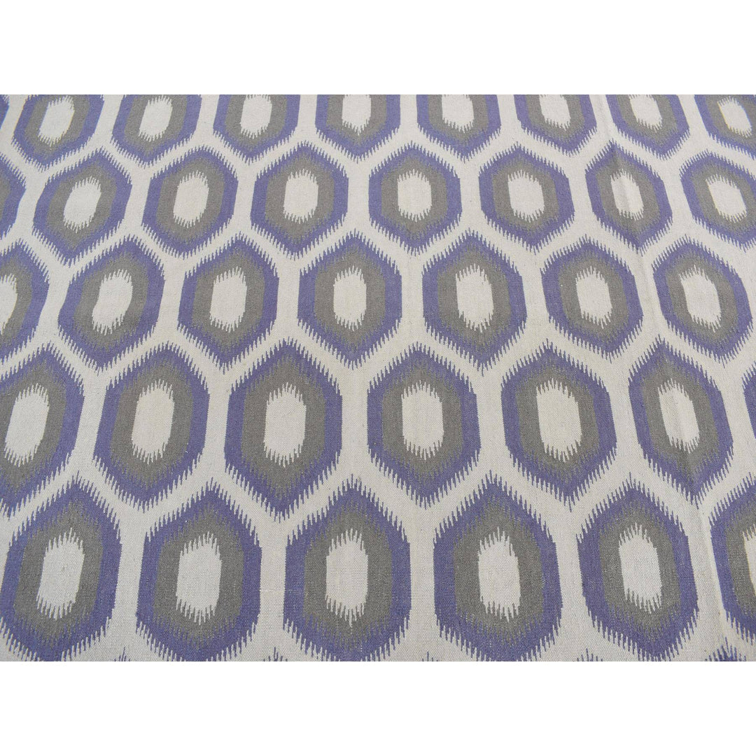 8'10" x 12'2" New Hand Woven Purple Wool Rectangle Oriental Rug - MOA10287869
