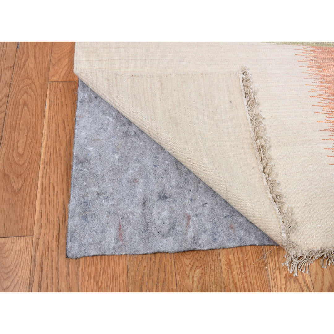 10'0" x 14'4" New Hand Woven Ivory Wool Rectangle Oriental Rug - MOA10287884