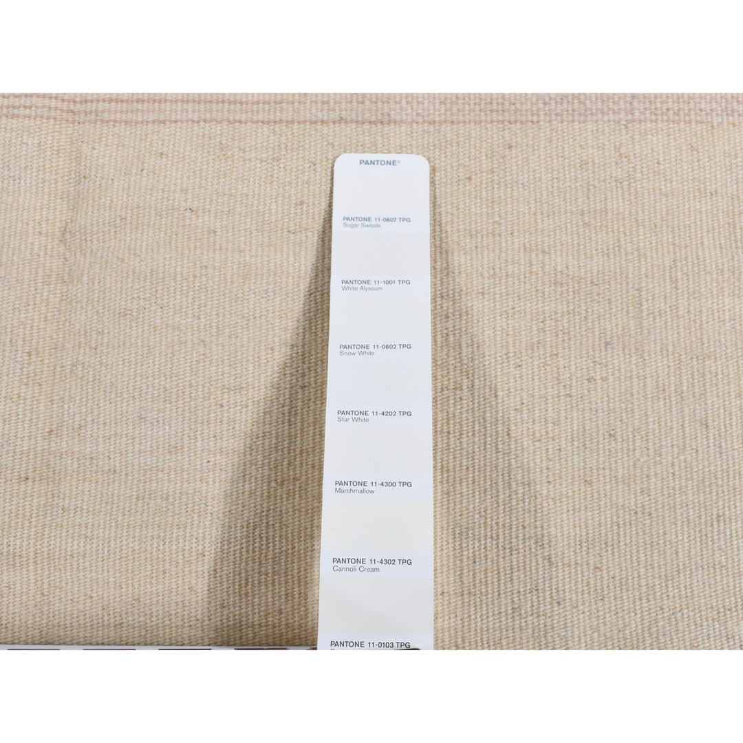 5'5" x 7'10" New Hand Woven Ivory Wool Rectangle Oriental Rug - MOA10287885