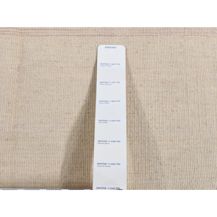 5'5" x 7'10" New Hand Woven Ivory Wool Rectangle Oriental Rug - MOA10287885