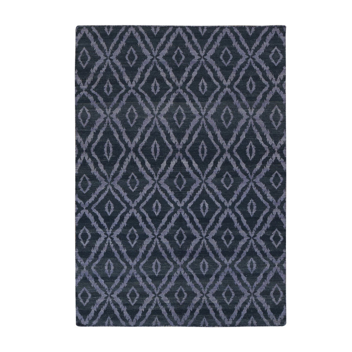 5'2" x 7'5" New Hand Woven Black Wool Rectangle Oriental Rug - MOA10287902