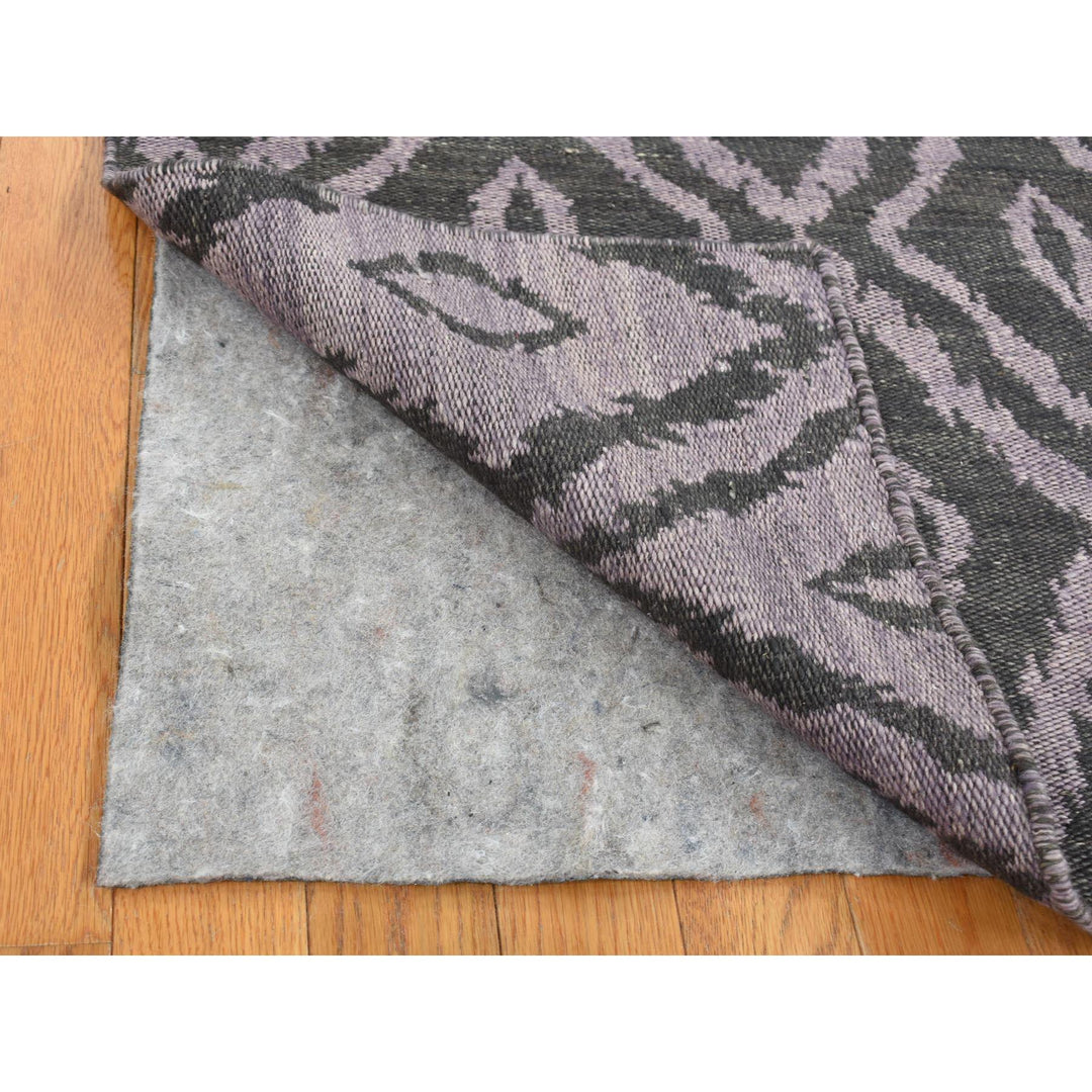 5'2" x 7'5" New Hand Woven Black Wool Rectangle Oriental Rug - MOA10287902