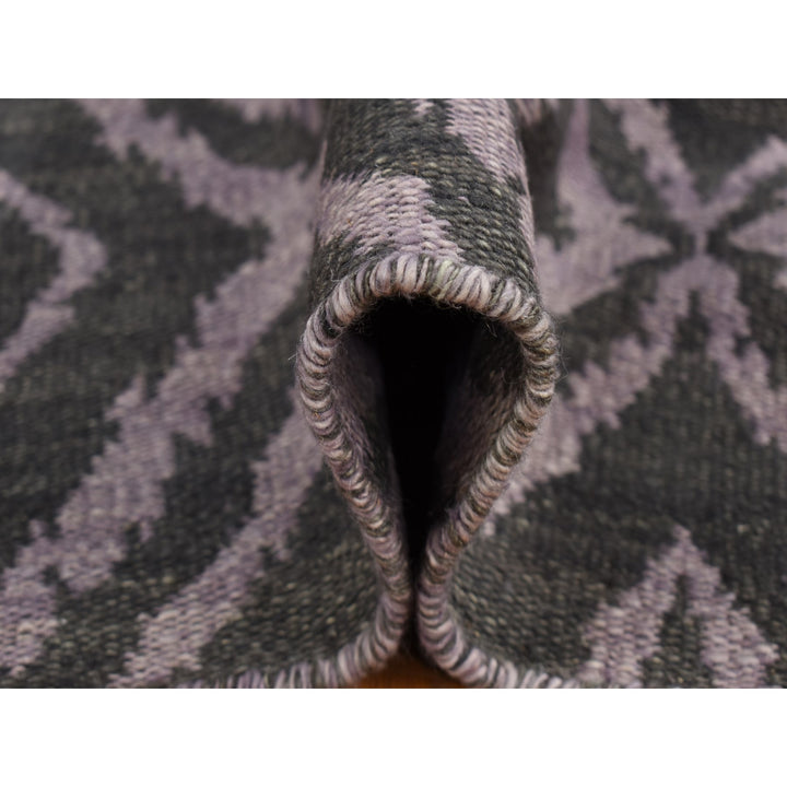 5'2" x 7'5" New Hand Woven Black Wool Rectangle Oriental Rug - MOA10287902