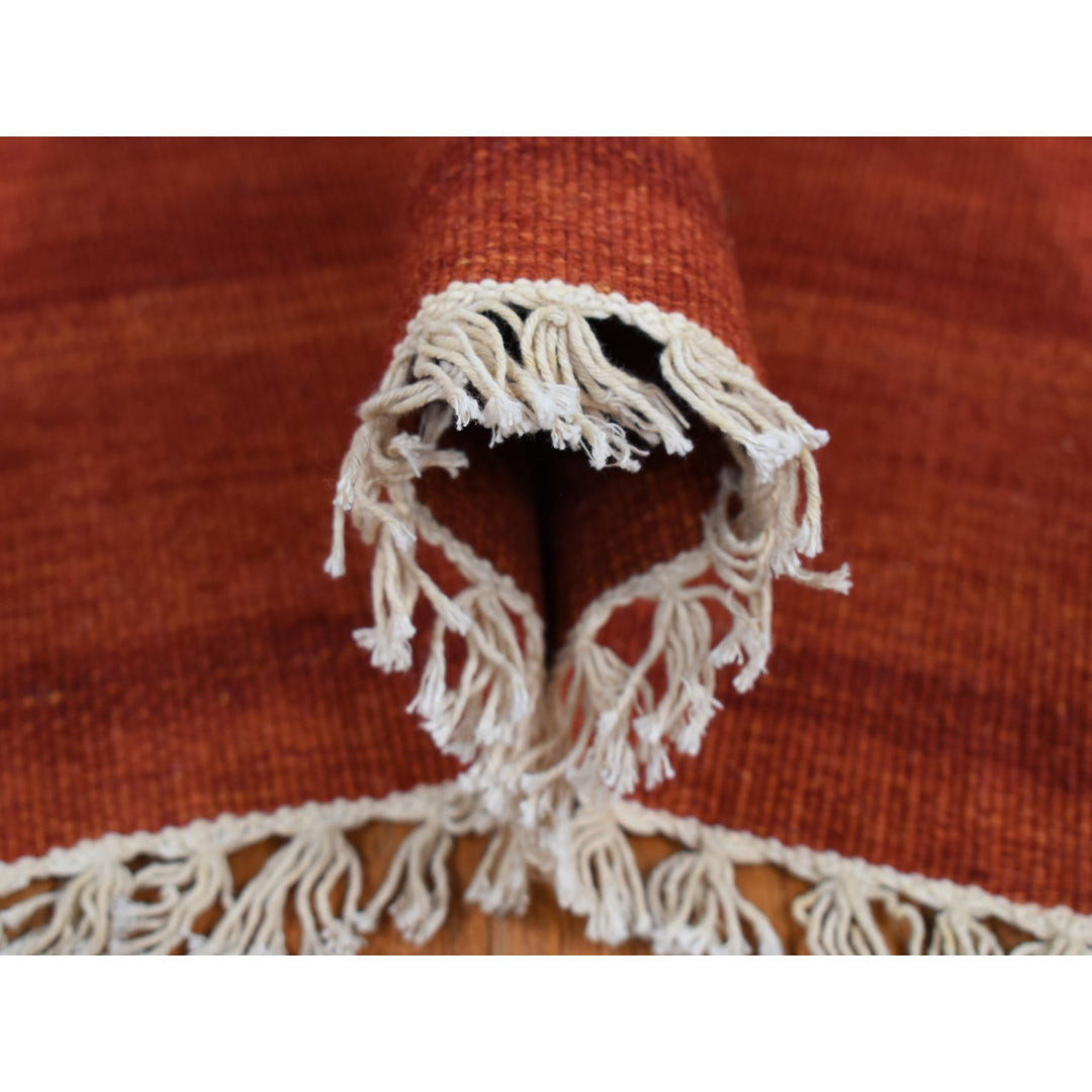 9'0" x 12'7" New Hand Woven Ivory Wool Rectangle Oriental Rug - MOA10287905