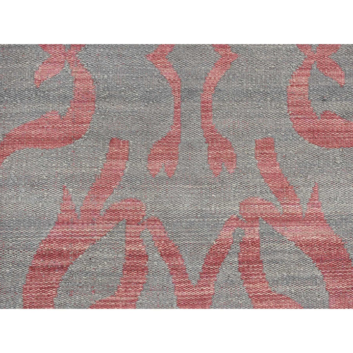 4'0" x 5'2" New Hand Woven Grey Wool Rectangle Oriental Rug - MOA10287924