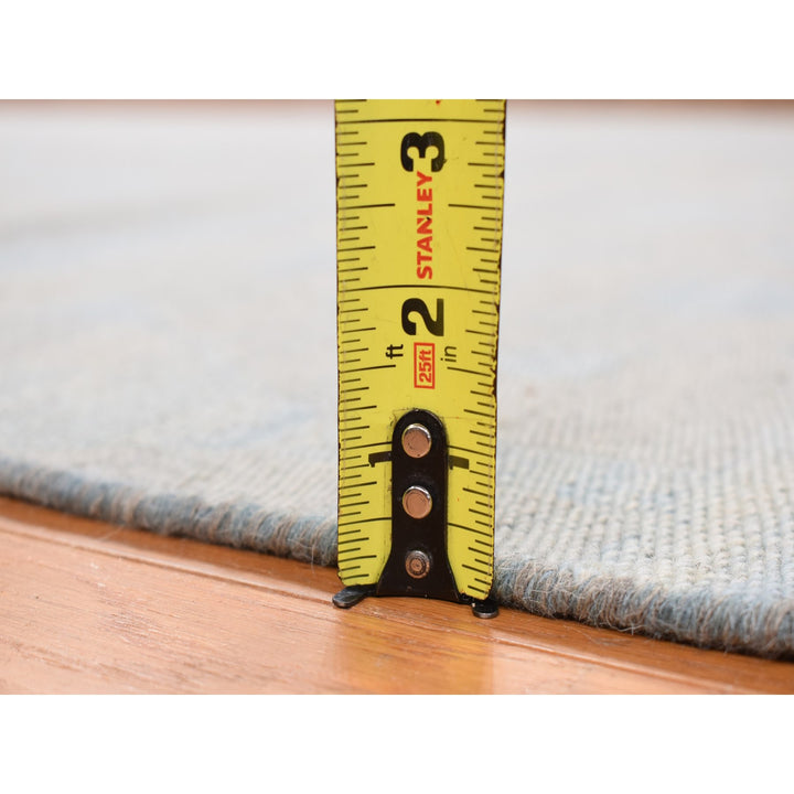 5'0" x 6'10" New Hand Woven Blue Wool Rectangle Oriental Rug - MOA10287932