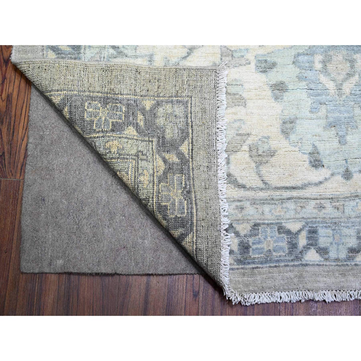 13'9" x 17'1" New Hand Knotted Grey Wool Rectangle Oriental Rug - MOA10288029