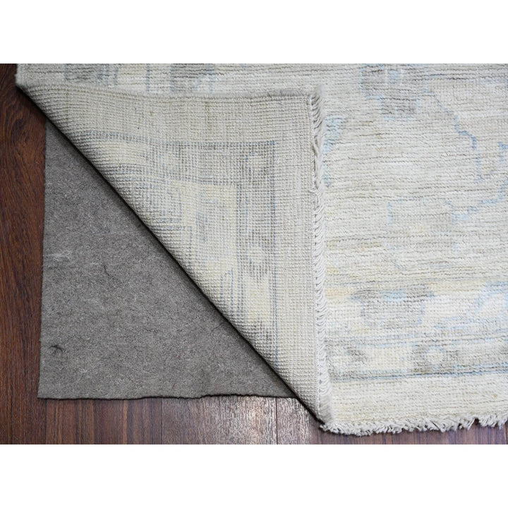 14'0" x 18'11" New Hand Knotted Grey Wool Rectangle Oriental Rug - MOA10288070