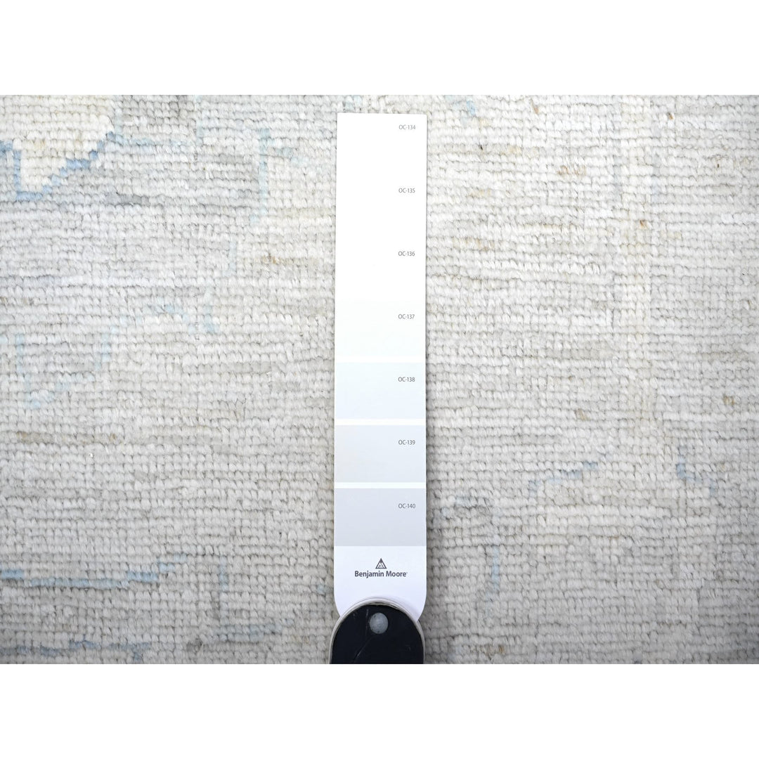 14'0" x 18'11" New Hand Knotted Grey Wool Rectangle Oriental Rug - MOA10288070