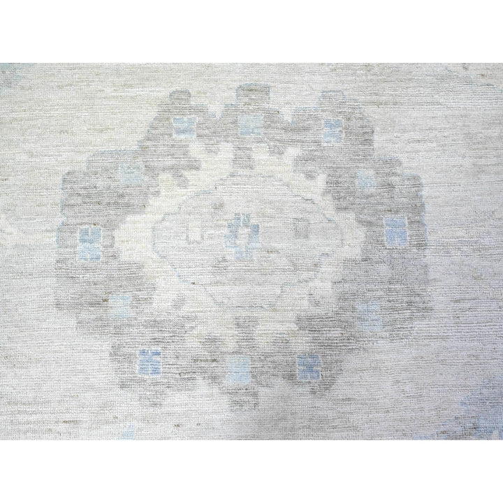 14'0" x 18'11" New Hand Knotted Grey Wool Rectangle Oriental Rug - MOA10288070