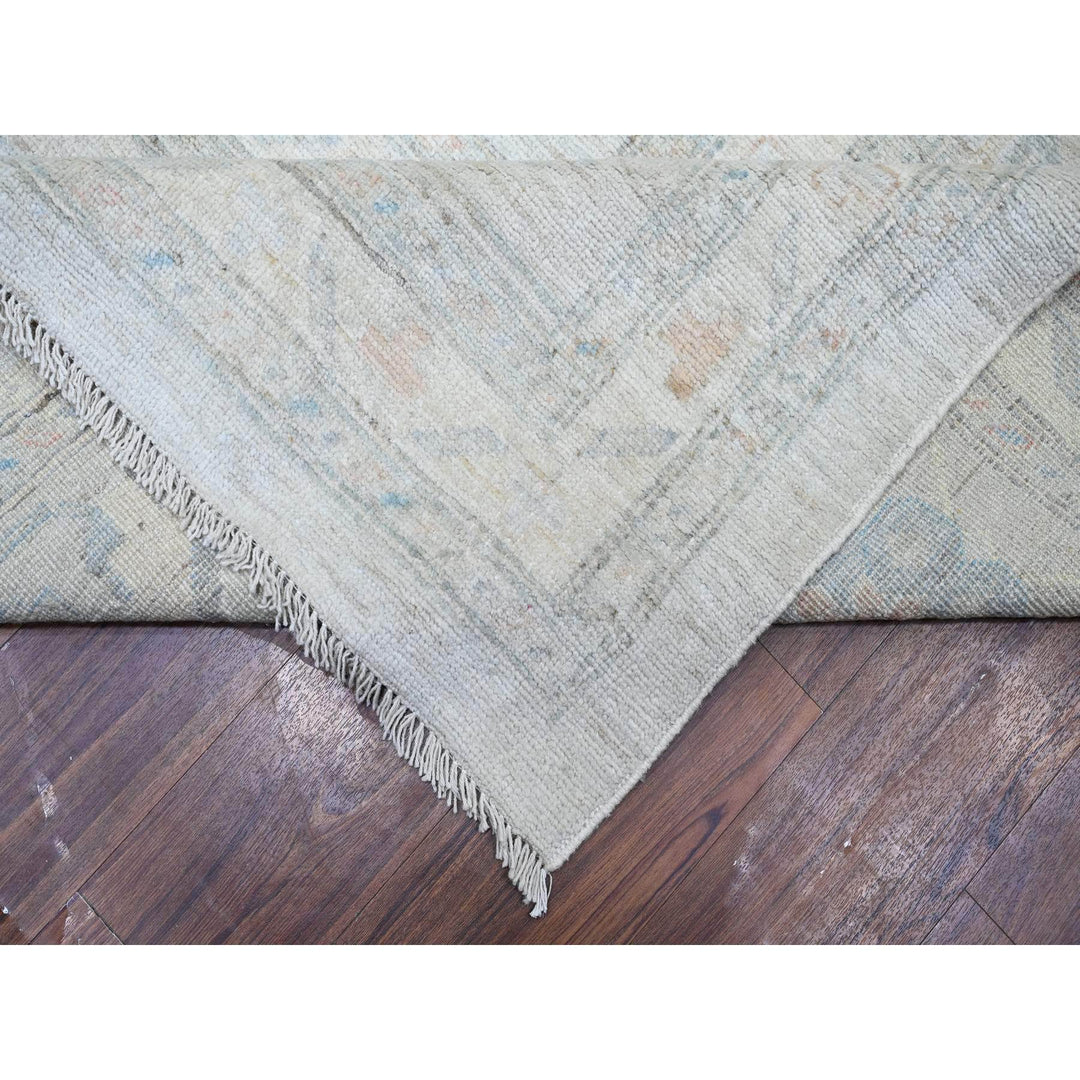 14'0" x 17'6" New Hand Knotted Grey Wool Rectangle Oriental Rug - MOA10288232