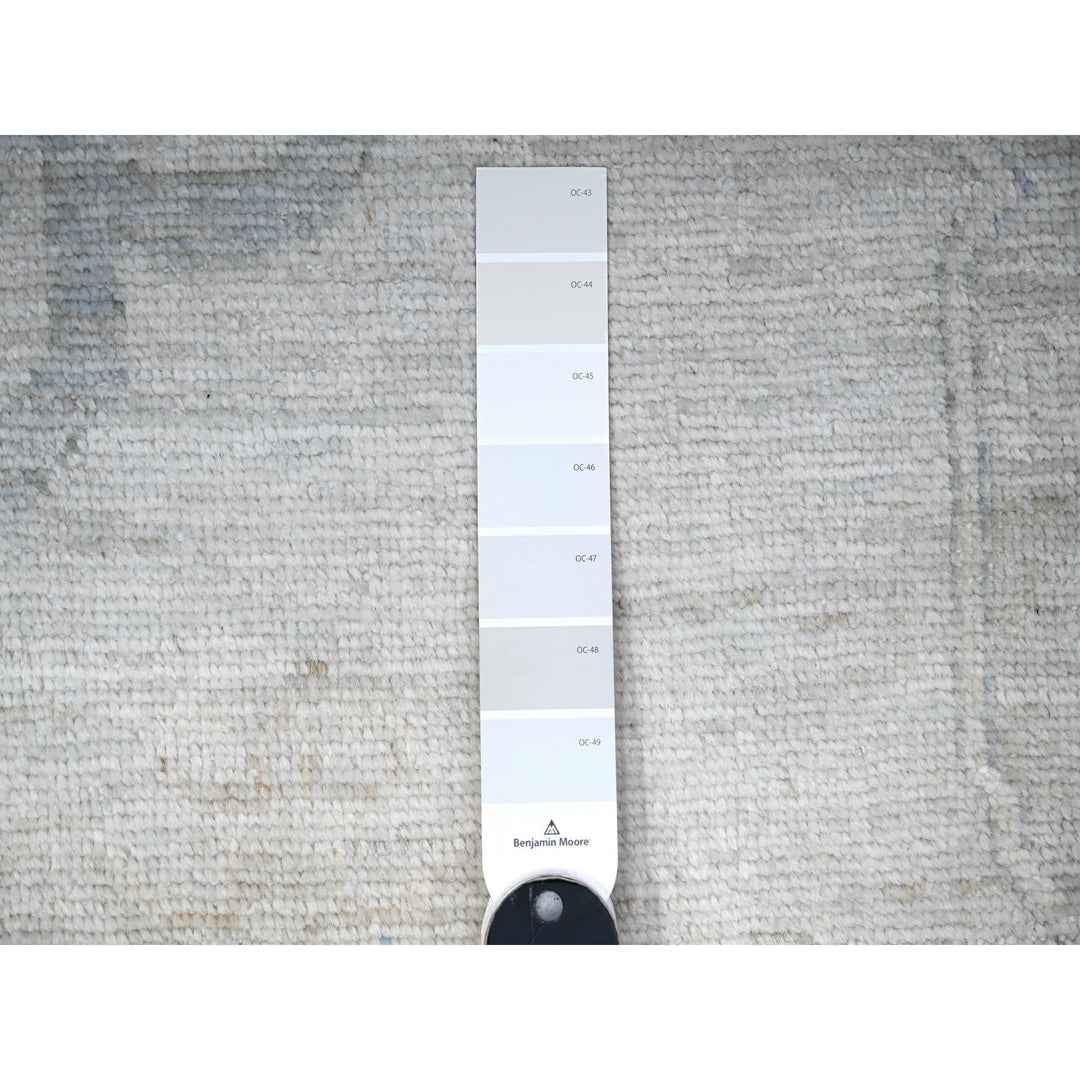 14'0" x 17'6" New Hand Knotted Grey Wool Rectangle Oriental Rug - MOA10288232