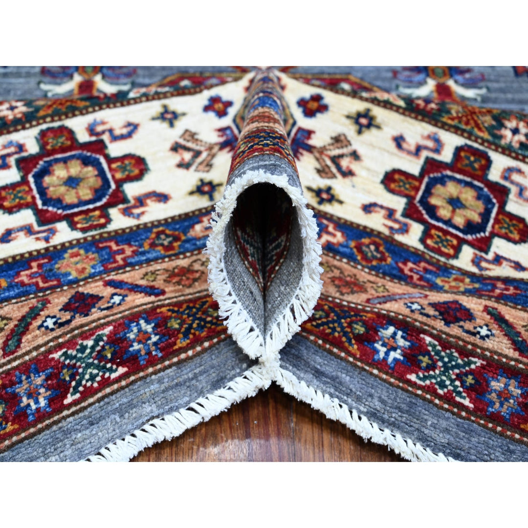 8'10" x 12'0" New Hand Knotted Blue Wool Rectangle Oriental Rug - MOA10288915