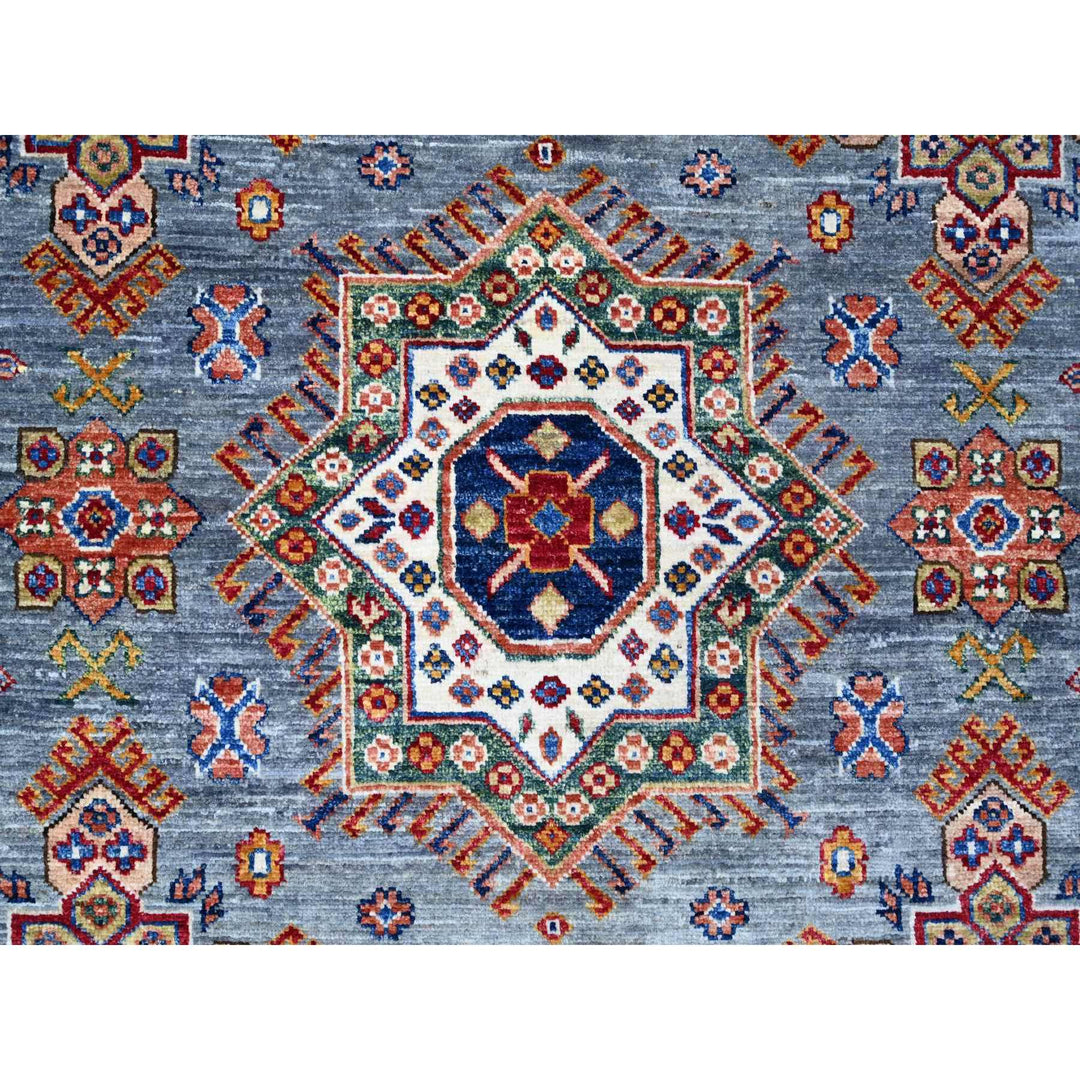 8'10" x 12'0" New Hand Knotted Blue Wool Rectangle Oriental Rug - MOA10288915