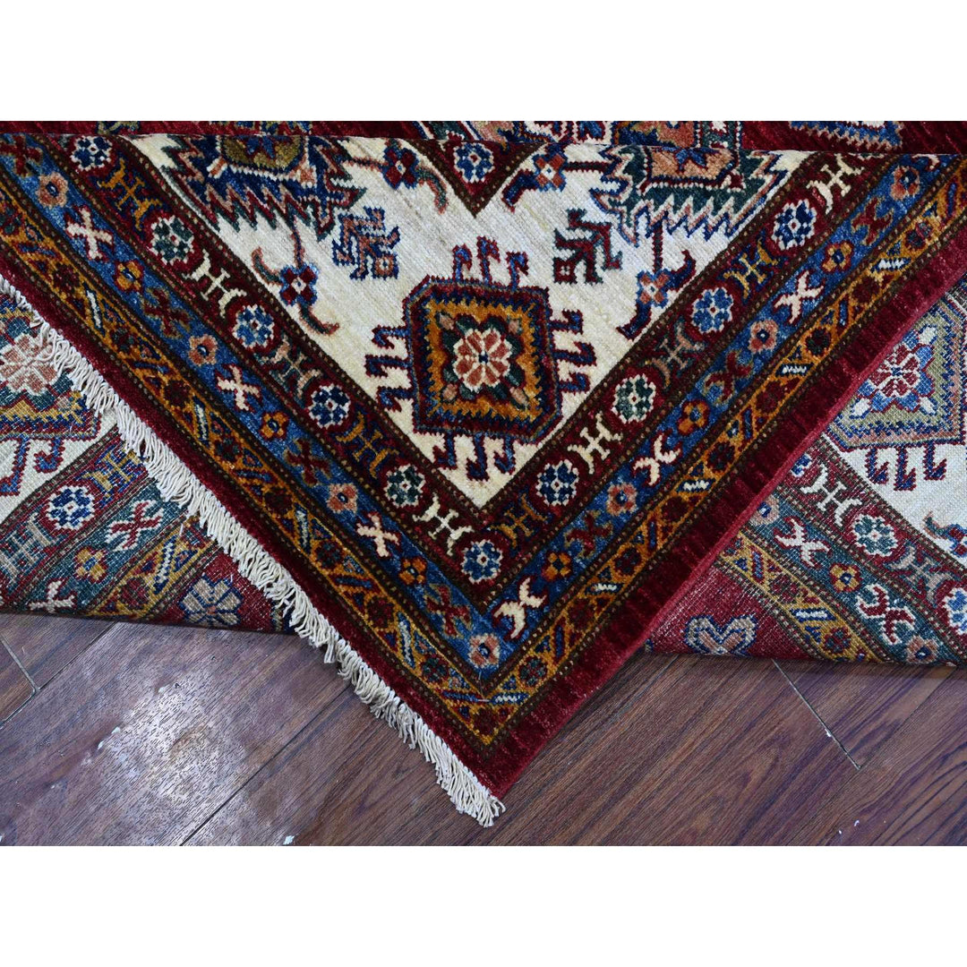 8'1" x 10'3" New Hand Knotted Red Wool Rectangle Oriental Rug - MOA10289092