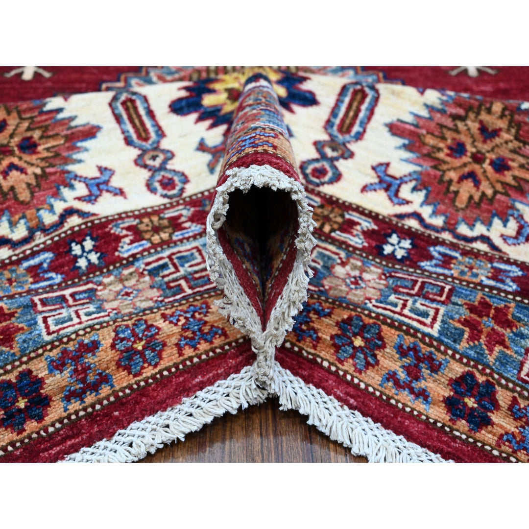 8'10" x 12'5" New Hand Knotted Red Wool Rectangle Oriental Rug - MOA10289132