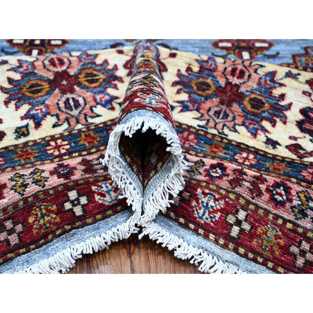 8'11" x 12'6" New Hand Knotted Grey Wool Rectangle Oriental Rug - MOA10289133