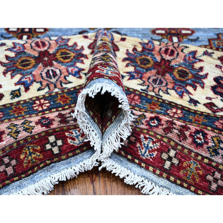 8'11" x 12'6" New Hand Knotted Grey Wool Rectangle Oriental Rug - MOA10289133