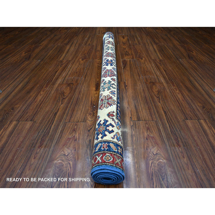 6'0" x 6'4" New Hand Knotted Blue Wool Square Oriental Rug - MOA10289211