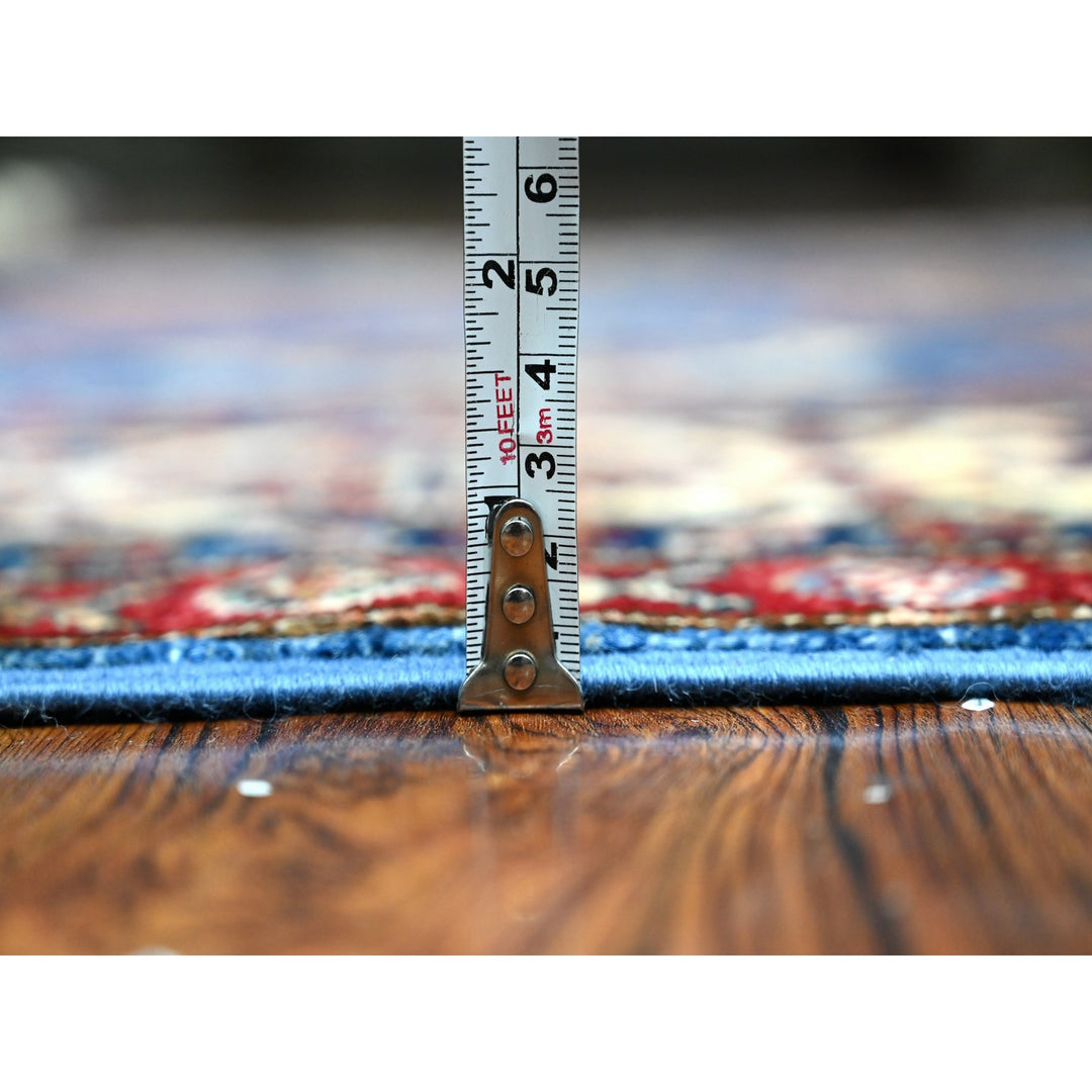 6'0" x 6'4" New Hand Knotted Blue Wool Square Oriental Rug - MOA10289211