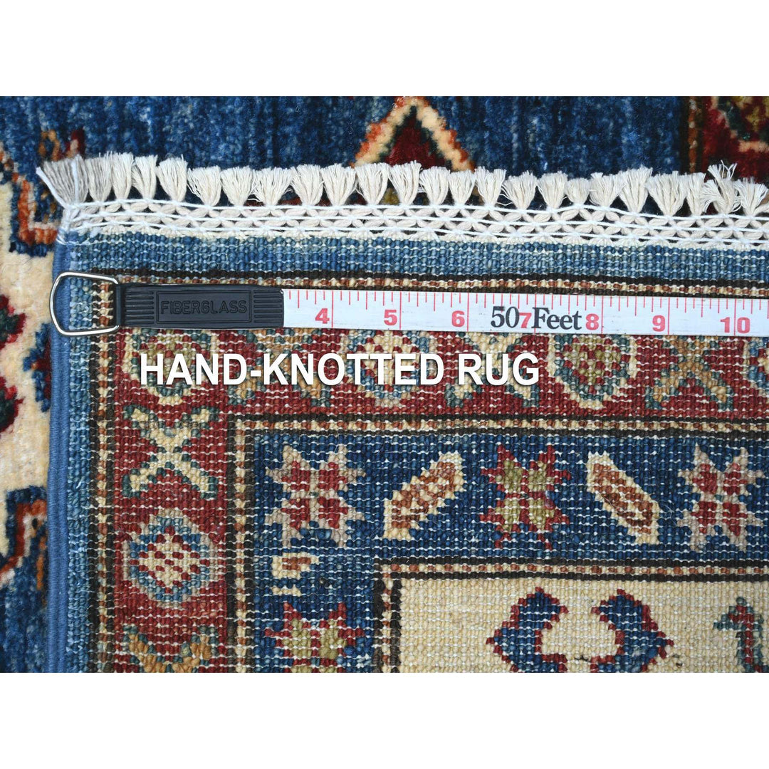 6'0" x 6'4" New Hand Knotted Blue Wool Square Oriental Rug - MOA10289211