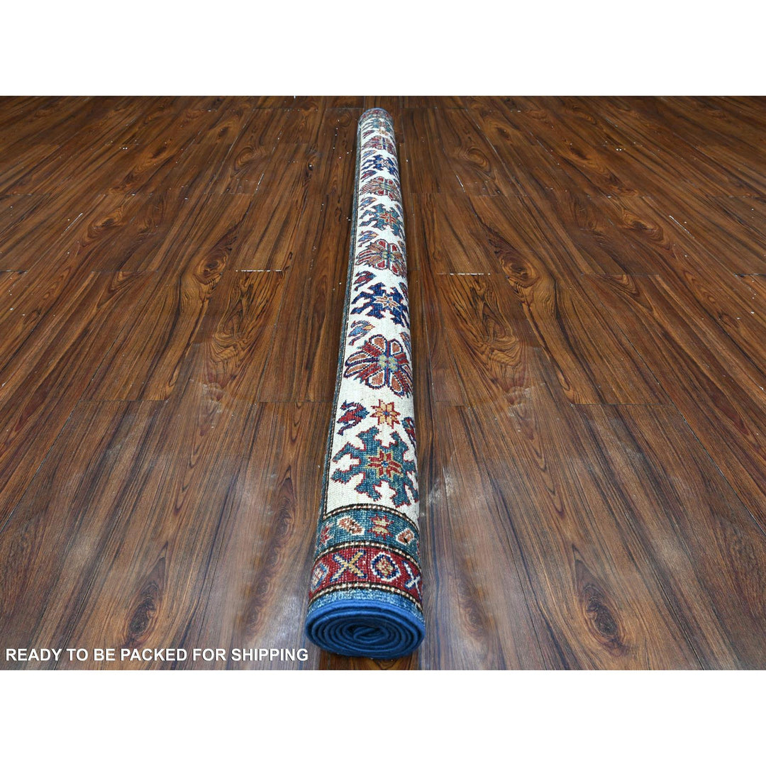 5'11" x 5'11" New Hand Knotted Blue Wool Square Oriental Rug - MOA10289213