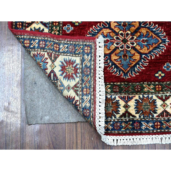 2'8" x 7'0" New Hand Knotted Red Wool Runner Oriental Rug - MOA10289216