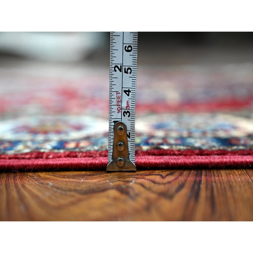 2'8" x 7'0" New Hand Knotted Red Wool Runner Oriental Rug - MOA10289216