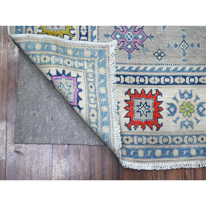 4'11" x 6'4" New Hand Knotted Grey Wool Rectangle Oriental Rug - MOA10289229