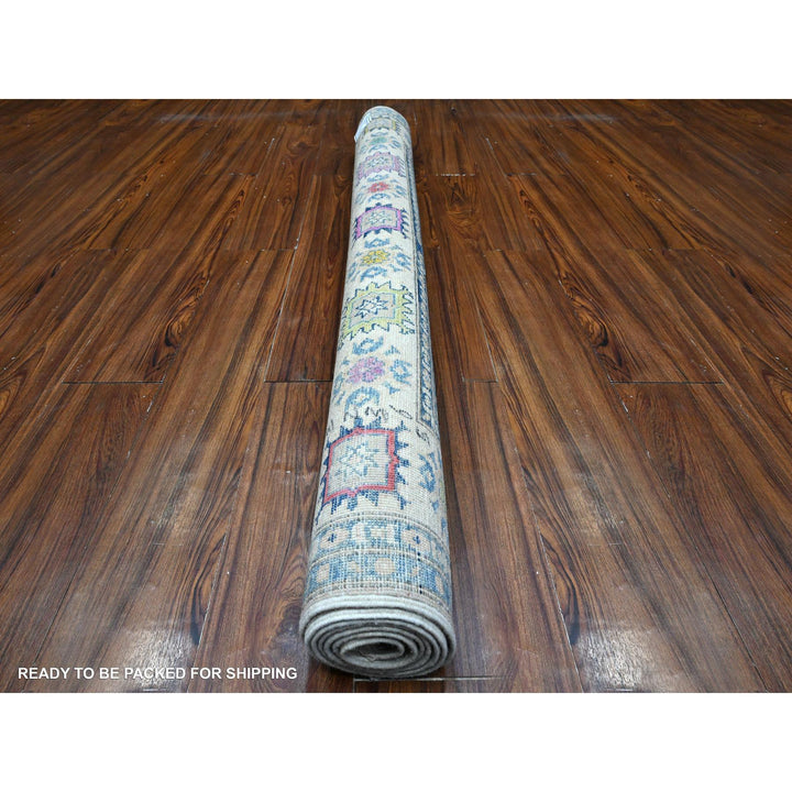 4'11" x 6'4" New Hand Knotted Grey Wool Rectangle Oriental Rug - MOA10289229