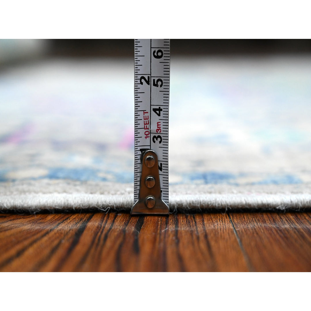 4'11" x 6'4" New Hand Knotted Grey Wool Rectangle Oriental Rug - MOA10289229