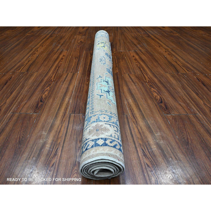 4'9" x 6'9" New Hand Knotted Grey Wool Rectangle Oriental Rug - MOA10289238