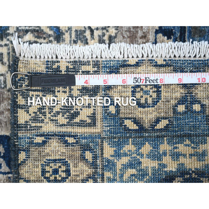 4'1" x 11'6" New Hand Knotted Blue Wool Runner Oriental Rug - MOA10289252