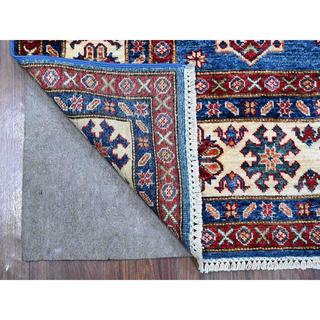 6'0" x 6'3" New Hand Knotted Blue Wool Square Oriental Rug - MOA10289256