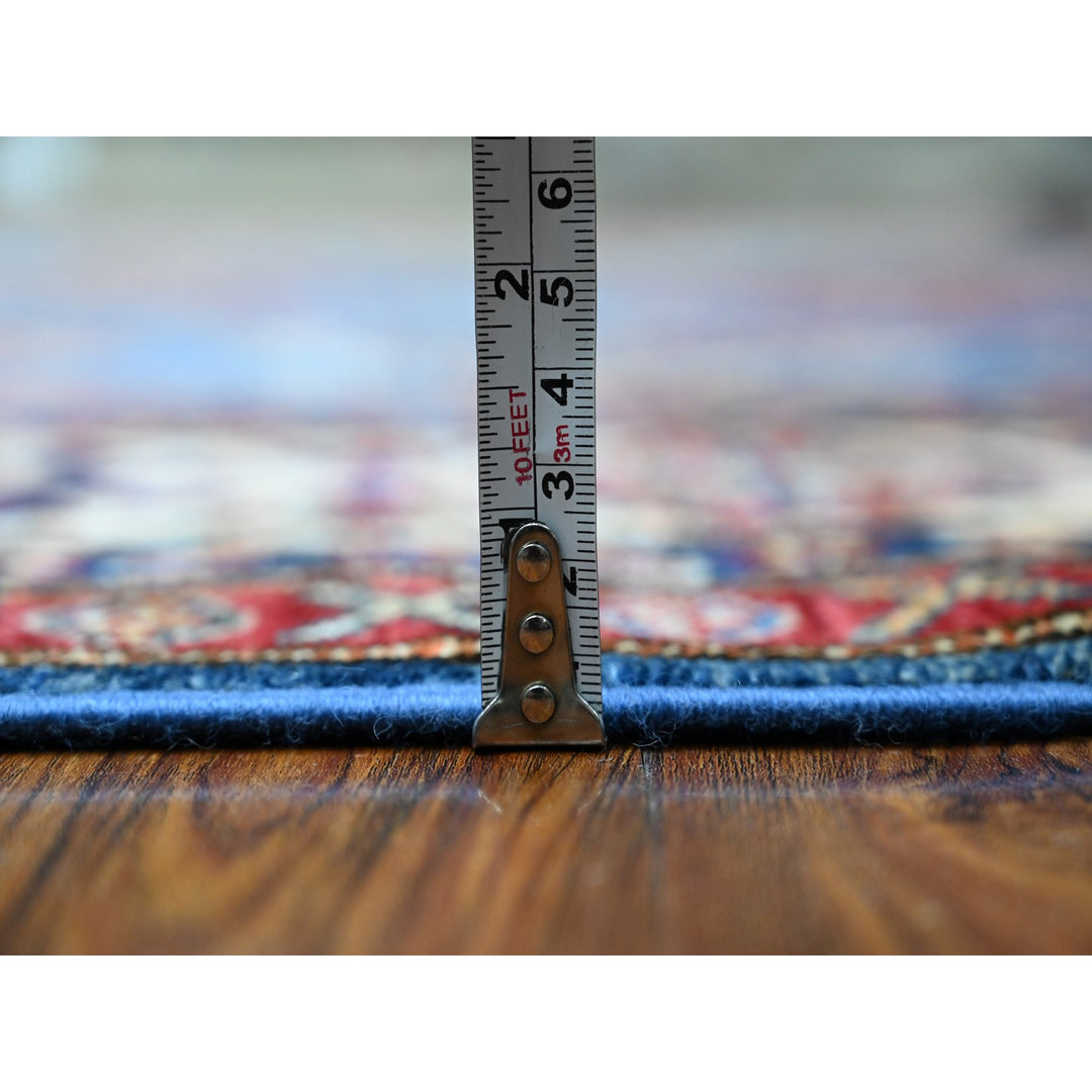 6'0" x 6'3" New Hand Knotted Blue Wool Square Oriental Rug - MOA10289256