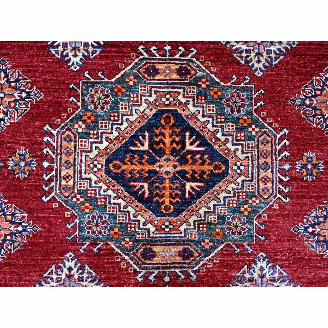 9'9" x 9'11" New Hand Knotted Red Wool Square Oriental Rug - MOA10289296