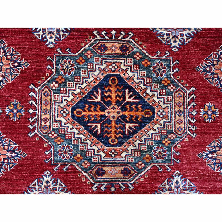 9'9" x 9'11" New Hand Knotted Red Wool Square Oriental Rug - MOA10289296