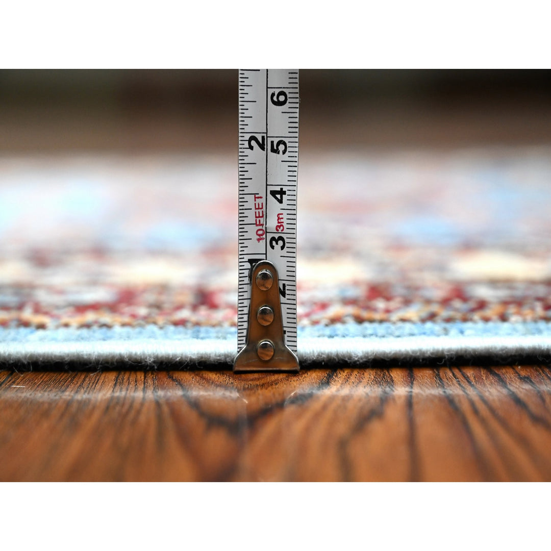 2'9" x 8'8" New Hand Knotted Blue Wool Runner Oriental Rug - MOA10289311