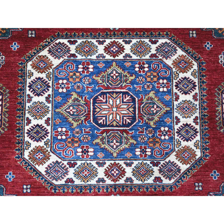 9'1" x 11'9" New Hand Knotted Red Wool Rectangle Oriental Rug - MOA10289327
