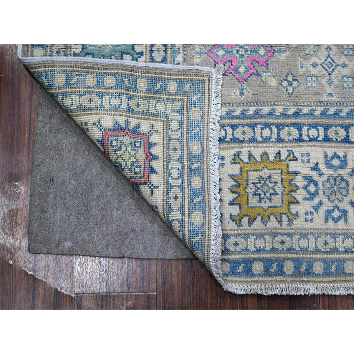 4'11" x 6'8" New Hand Knotted Grey Wool Rectangle Oriental Rug - MOA10289340
